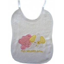 Terry Baby Bib with Dogs - Baby Girl